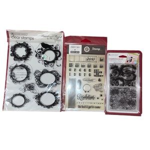 Stampology Autumn Leaves Round‎ and Round Studio Calico Hero Arts Acrylic Stamps